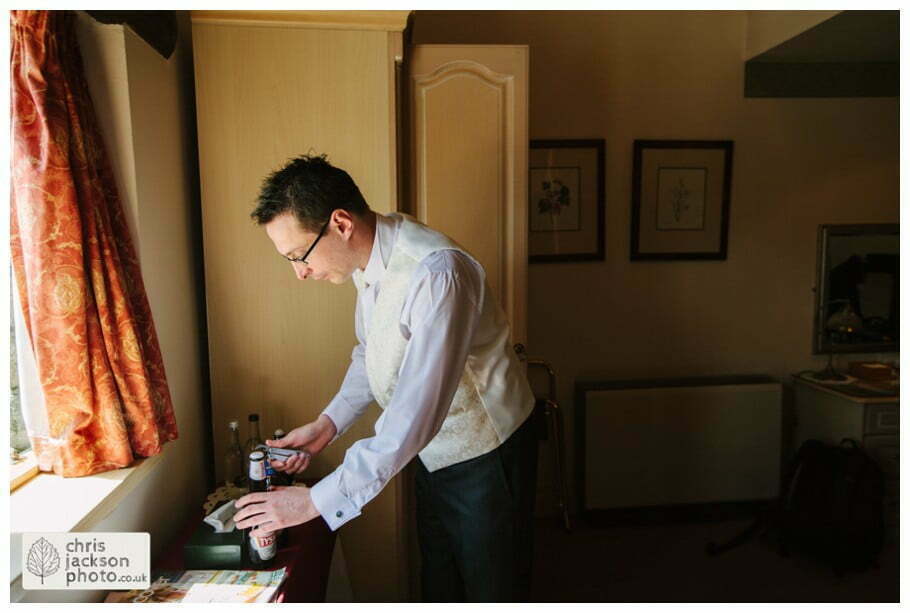 groom preparations documentary groom getting ready wedding photographer gibbon bridge hotel Chris and Hazel Wedding Photography Cheryl Menzies & Simon Hopley Cheryl Hopley