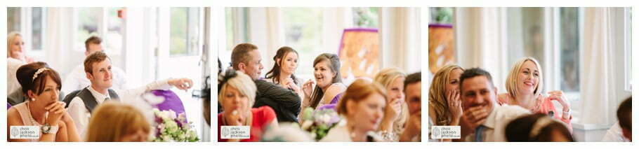 wedding reaction documentary speech wedding photographer gibbon bridge hotel Chris and Hazel Wedding Photography Cheryl Menzies & Simon Hopley Cheryl hopley