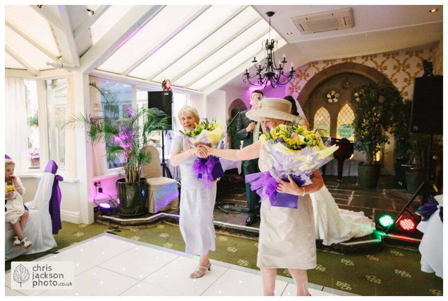 gibbon bridge reception evening mother of bride mother of groom flowers wedding photographer gibbon bridge hotel Chris and Hazel Wedding Photography Cheryl Menzies & Simon Hopley Cheryl hopley