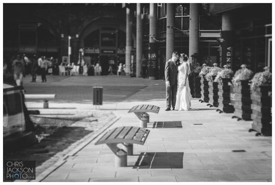 Doubletree by Hilton Wedding Photographer Leeds City Centre Wedding by Chris & Hazel Wedding photography - Tina & Sam 082 bride and groom portrait leeds doubletree by hilton leeds city centre wedding liverpool canal granary wharf chris & hazel wedding photography