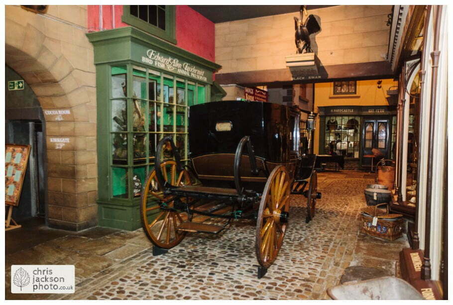 York Castle Museum Wedding Photographer York - Chris & Hazel Wedding Photography - Rory Dalgliesh & Rebecca Weinkauf 106 wedding breakfast horse cart old victorian street set wedding venue york castle museum wedding photography wedding photographer York chris & hazel wedding photography