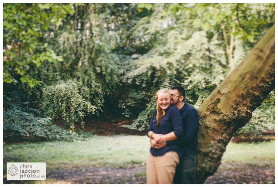 manchester Engagement Session Stamford Park ashton under lyne pre wedding photography couple forest trees woodland chris and hazel wedding photography tilt shift