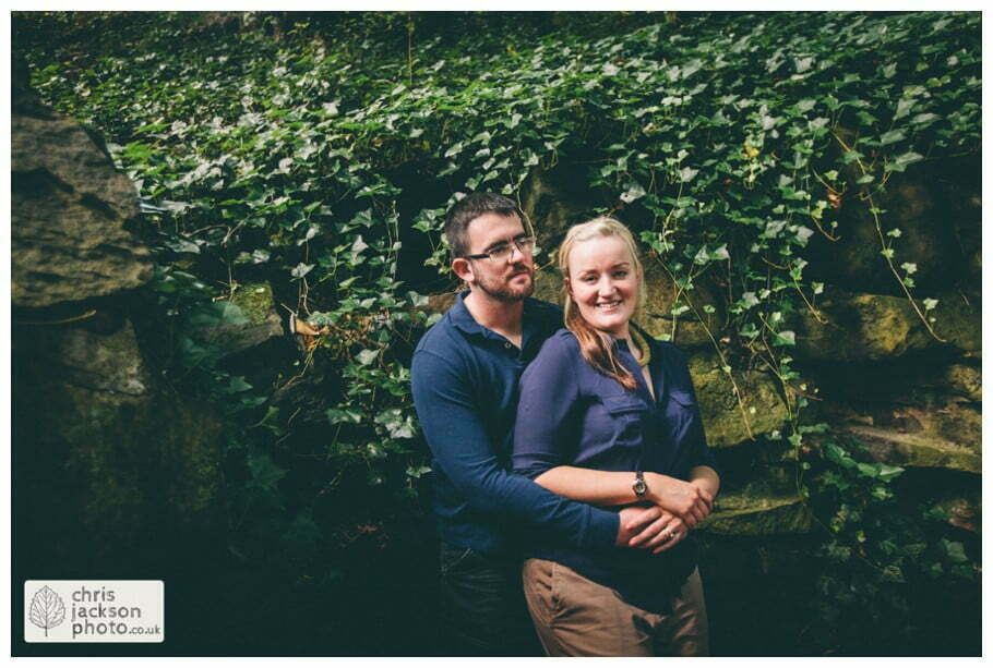 manchester Engagement Session Stamford Park ashton under lyne pre wedding photography couple forest trees ivy woodland chris and hazel wedding photography