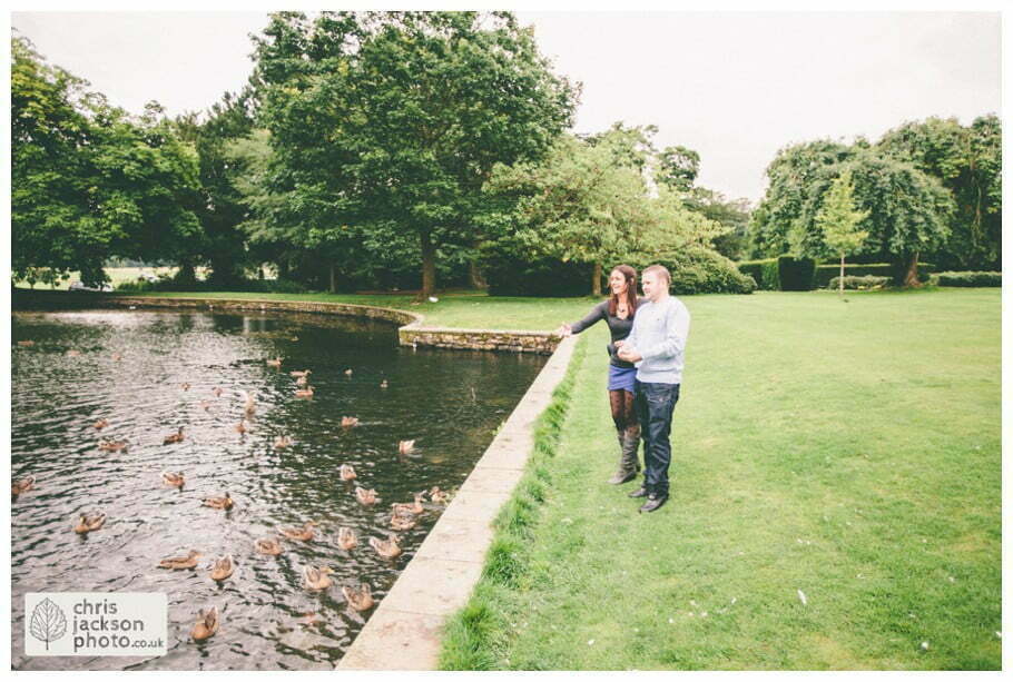 towneley hall engagement photography feeding the ducks chris and hazel wedding photography - steph blight iain duxbury
