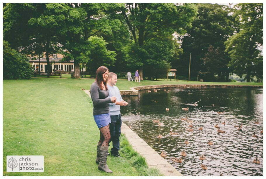 towneley hall engagement photography feeding the ducks chris and hazel wedding photography - steph blight iain duxbury