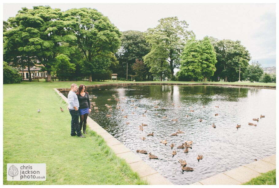 towneley hall engagement photography feeding the ducks chris and hazel wedding photography - steph blight iain duxbury