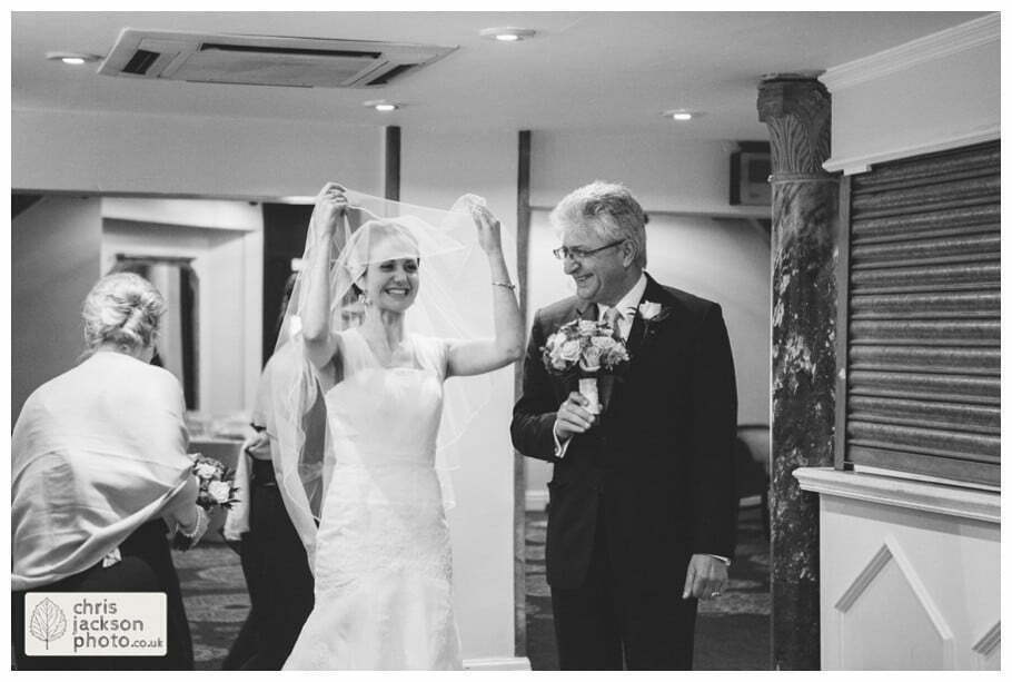 bride with father shrigley hall wedding venue Shrigley Hall Wedding Photography Cheshire by Chris & Hazel Nina Markarian Nina Kavanagh Joe Kavanagh