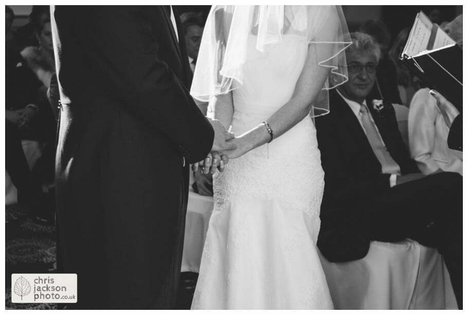 bride and groom wedding ceremony tilden suite shrigley hall wedding venue Shrigley Hall Wedding Photography Cheshire by Chris & Hazel Nina Markarian Nina Kavanagh Joe Kavanagh