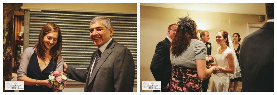 bride and groom receiving line tilden suite shrigley hall wedding venue Shrigley Hall Wedding Photography Cheshire by Chris & Hazel Nina Markarian Nina Kavanagh Joe Kavanagh