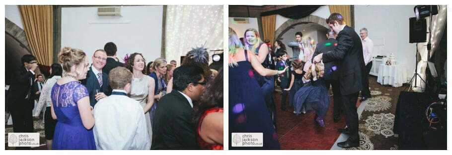 wedding guests dancing dance floor evening reception documentary wedding photography cheshire shrigley hall wedding venue Shrigley Hall Wedding Photography Cheshire by Chris & Hazel Nina Markarian Nina Kavanagh Joe Kavanagh
