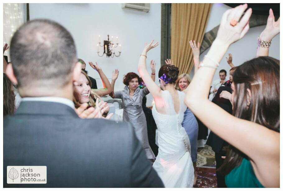 wedding guests dancing dance floor evening reception documentary wedding photography cheshire shrigley hall wedding venue Shrigley Hall Wedding Photography Cheshire by Chris & Hazel Nina Markarian Nina Kavanagh Joe Kavanagh