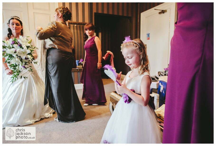 flower girl documentary reportage Eaves Hall Wedding Photographer Lancashire Clitheroe Wedding Photography by Chris & Hazel Wedding Photography - Steph Blight Steph Duxbury & Iain Duxbury