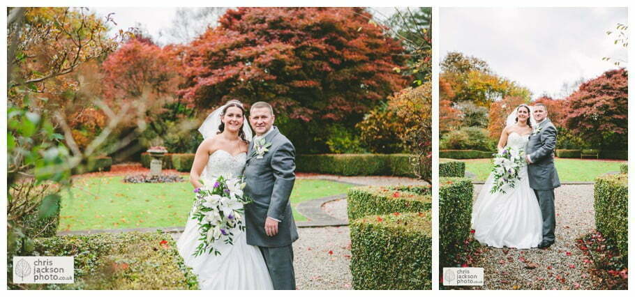bride and groom portrait wedding day portrait photograph formal wedding photograph outside Eaves Hall Wedding Photographer Lancashire Clitheroe Wedding Photography by Chris & Hazel Wedding Photography - Steph Blight Steph Duxbury & Iain Duxbury