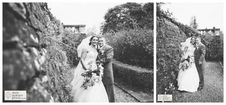 bride and groom portrait wedding day portrait photograph formal wedding photograph outside Eaves Hall Wedding Photographer Lancashire Clitheroe Wedding Photography by Chris & Hazel Wedding Photography - Steph Blight Steph Duxbury & Iain Duxbury