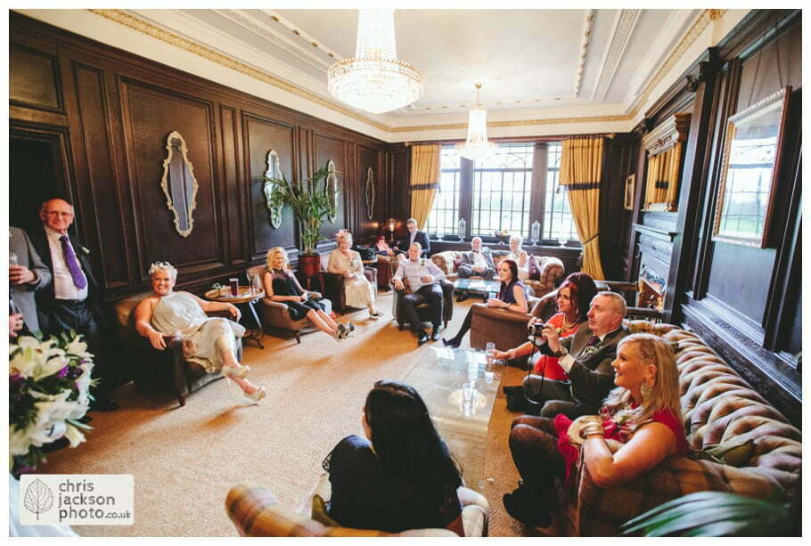 wedding reception guests mingling drinks reception canapes documentary reportage Eaves Hall Wedding Photographer Lancashire Clitheroe Wedding Photography by Chris & Hazel Wedding Photography - Steph Blight Steph Duxbury & Iain Duxbury