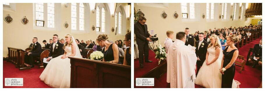 Manchester Wedding Photographer St Anne's Church Wedding Photographer Dukinfield Town Hall Wedding Photography by Chris & Hazel Katrina & John 037 bride groom at altar and front of church St Annes church St. Anne's church openshaw wedding photographer by Manchester Wedding Photographer Chris & Hazel