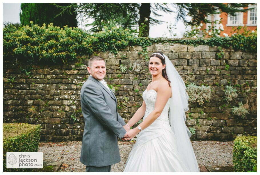 bride groom portrait in grounds gardens outside eaves hall wedding photographer clitheroe wedding photography by chris and hazel wedding photography lancashire wedding photographer steph blight steph duxbury iain duxbury wedding
