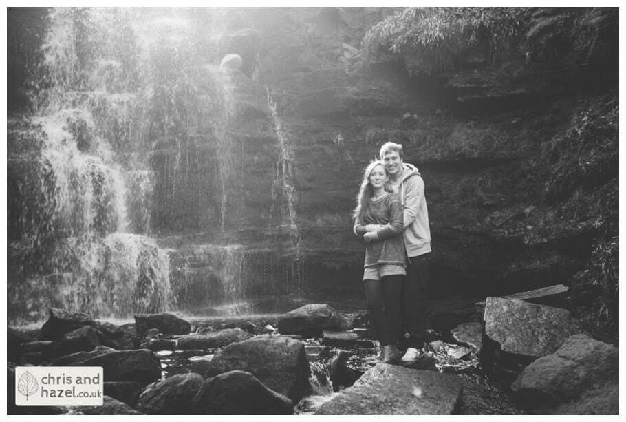 Pre Wedding Photography Glossop Engagement photographer birchen bank wood walk waterfall by chris and hazel wedding photography - natasha thorley jake rowarth natasha rowarth