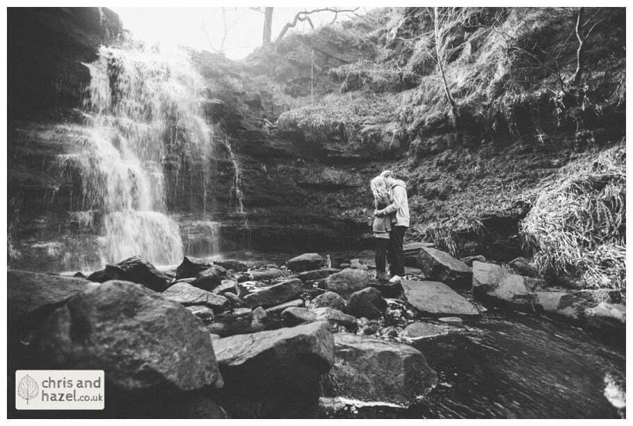 Pre Wedding Photography Glossop Engagement photographer birchen bank wood walk waterfall by chris and hazel wedding photography - natasha thorley jake rowarth natasha rowarth