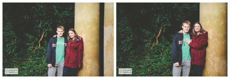 Rippon engagement photography wedding photographer Fountains Abbey yorkshire wedding photographer chris and hazel ruins couple water house