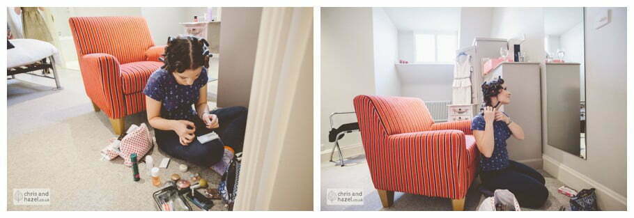 bride with bridesmaids getting ready preparations the apartment at purey cust house precentors court york city centre documentary wedding photography ben frankie wedding photographer york wedding photography wedding winter chris and hazel wedding photography york