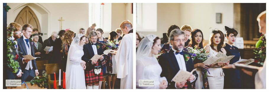 bride and groom at alter heslington church documentary wedding photography ben frankie wedding photographer heslington church wedding york wedding photography wedding winter chris and hazel wedding photography york