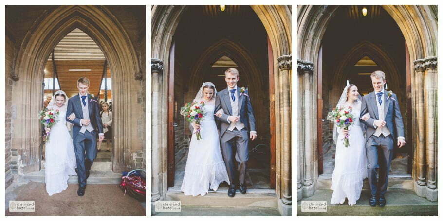 bride and groom heslington church door ben frankie bride groom wedding photographer heslington church wedding york wedding photography bride wedding winter chris and hazel wedding photography york