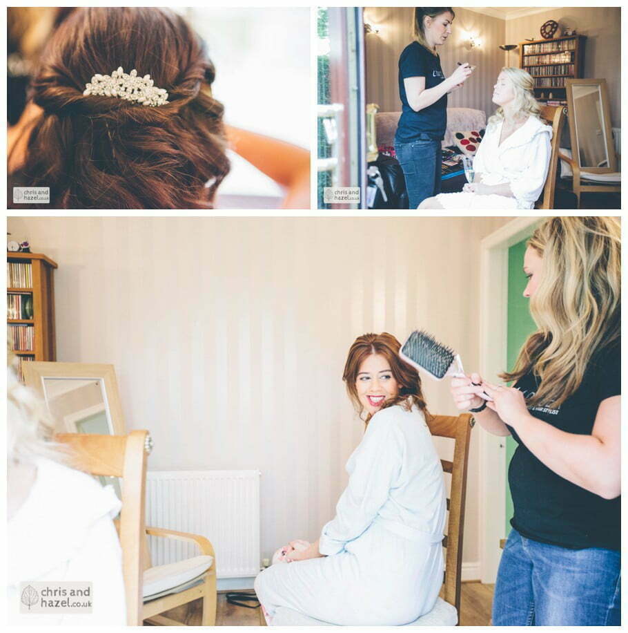 Bride preparations bridal prep getting ready hair make up Dewsbury Wedding Photographer Chris and Hazel Wedding Photography Steven Mountford Rachel Moore