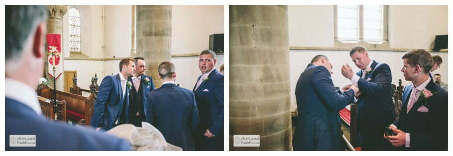 groom ushers ceremony Whitly Church wedding Dewsbury Wedding Photographer Whitly Chris and Hazel Wedding Photography Steven Mountford Rachel Moore