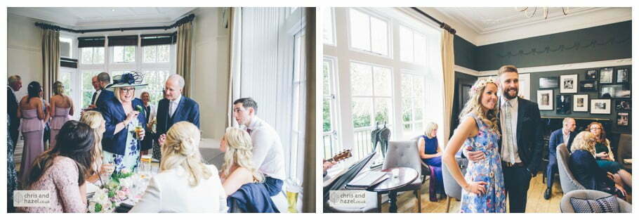 documentary wedding photography wedding guests reception Woodlands hotel Wedding Photographer leeds wedding photography Chris and Hazel Wedding Photography Steven Mountford Rachel Moore