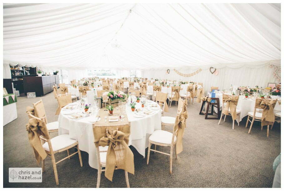 rustic hessian country vintage elegant wedding theme chair covers documentary wedding photography reception Woodlands hotel Wedding Photographer leeds wedding photography Chris and Hazel Wedding Photography Steven Mountford Rachel Moore