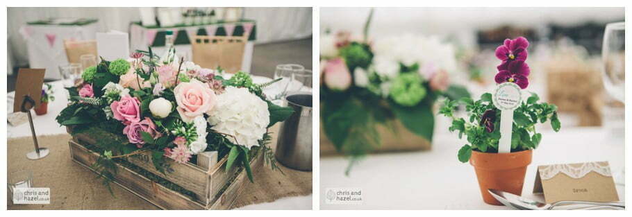 flower wedding favour rustic hessian country vintage elegant wedding theme chair covers documentary wedding photography reception Woodlands hotel Wedding Photographer leeds wedding photography Chris and Hazel Wedding Photography Steven Mountford Rachel Moore