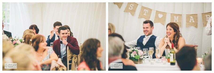 wedding speeches documentary wedding photography wedding guests reception Woodlands hotel Wedding Photographer leeds wedding photography Chris and Hazel Wedding Photography Steven Mountford Rachel Moore