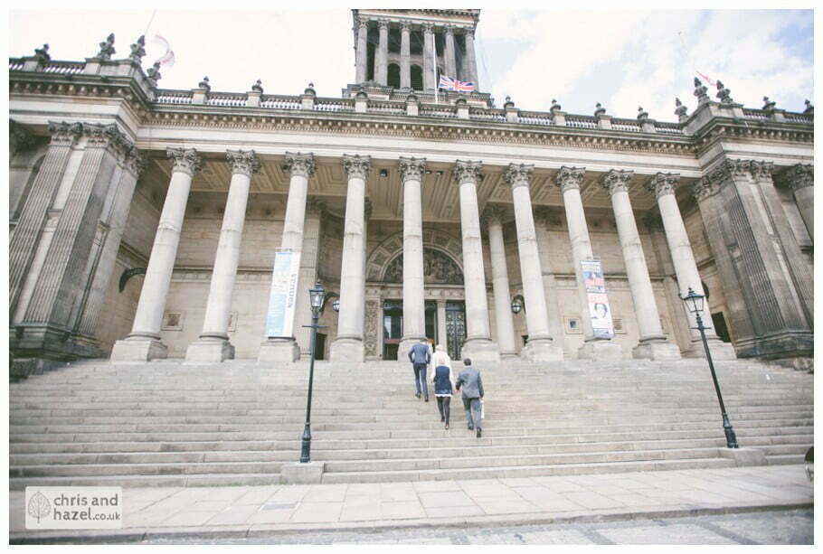 Leeds town hall wedding photography leeds town hall steps robin young clare robertson wedding
