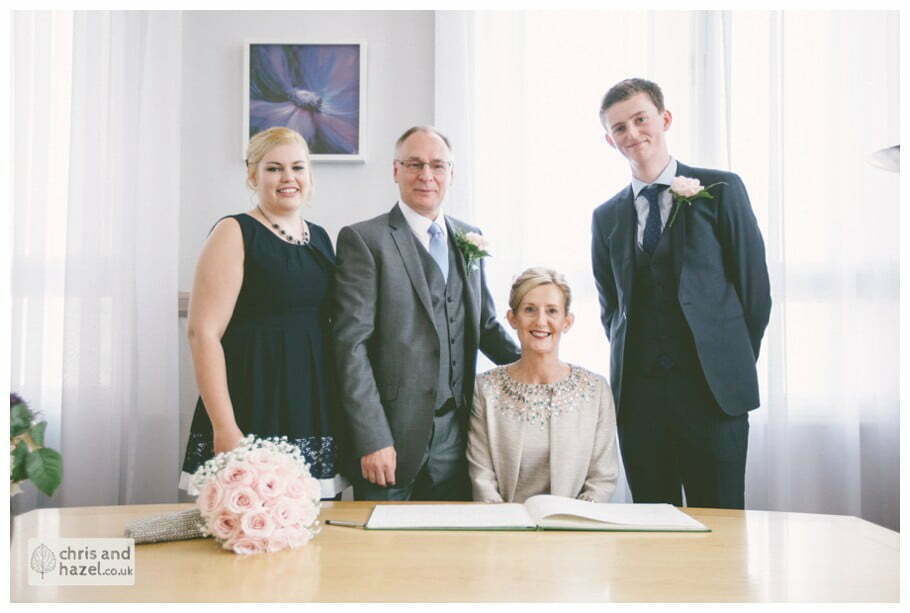 wedding ceremony in Leeds town hall wedding photography leeds town hall steps robin young clare robertson wedding