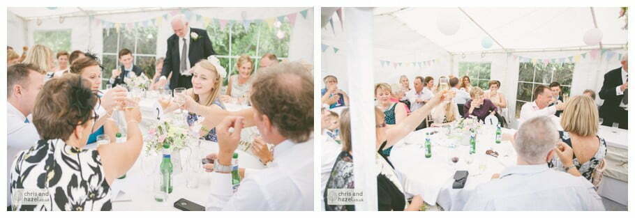 Father of bride speech in marquee gazebo english garden wedding Leeds wedding photography leeds robin young clare robertson wedding