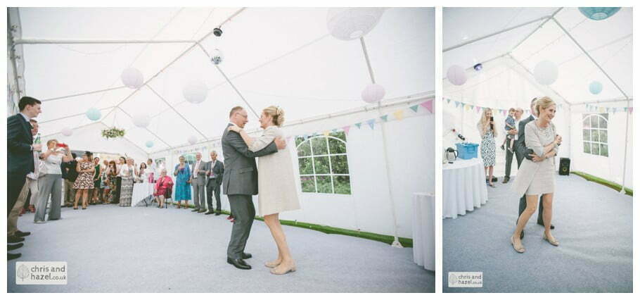 first dance in marquee gazebo english garden wedding Leeds wedding photography leeds robin young clare robertson wedding