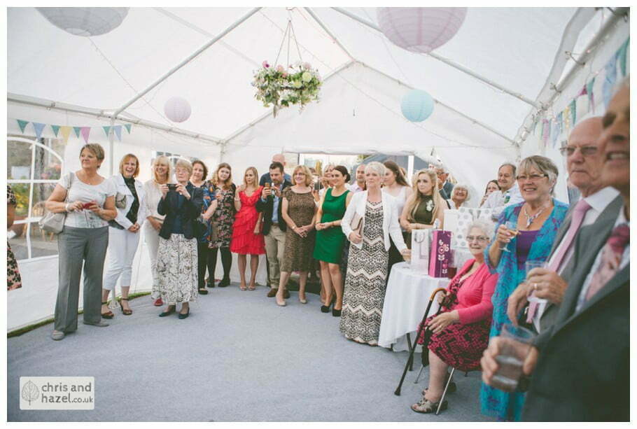 first dance in marquee gazebo english garden wedding Leeds wedding photography leeds robin young clare robertson wedding