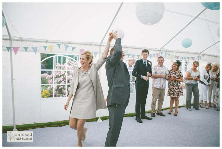 first dance in marquee gazebo english garden wedding Leeds wedding photography leeds robin young clare robertson wedding