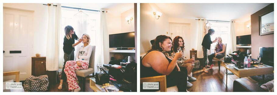 bridal preparations Wedding Photographer Harrogate Wedding Photography Braisty Estate by Chris and Hazel Wedding Photography Jonny Dunn Stef Brown