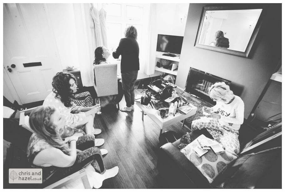 bridal preparations Wedding Photographer Harrogate Wedding Photography Braisty Estate by Chris and Hazel Wedding Photography Jonny Dunn Stef Brown