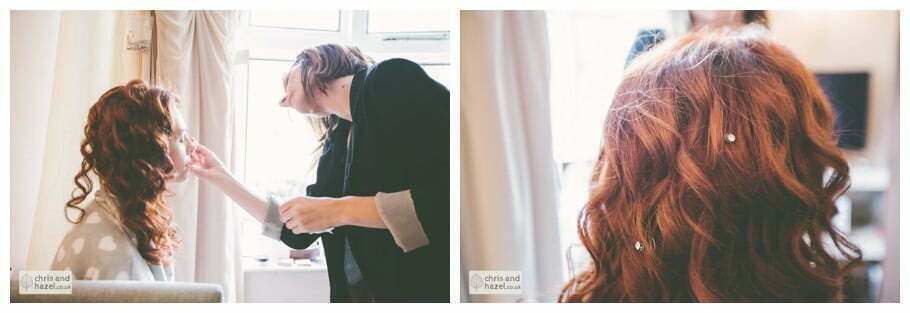 bridal preparations Wedding Photographer Harrogate Wedding Photography Braisty Estate by Chris and Hazel Wedding Photography Jonny Dunn Stef Brown