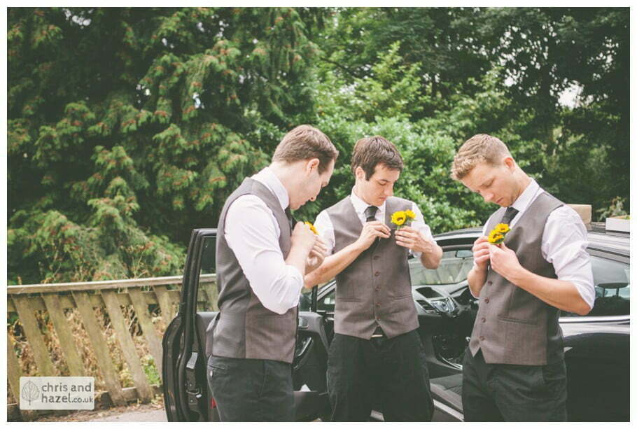 groom preparations documentary Wedding Photographer Harrogate Wedding Photography Braisty Estate by Chris and Hazel Wedding Photography Jonny Dunn Stef Brown