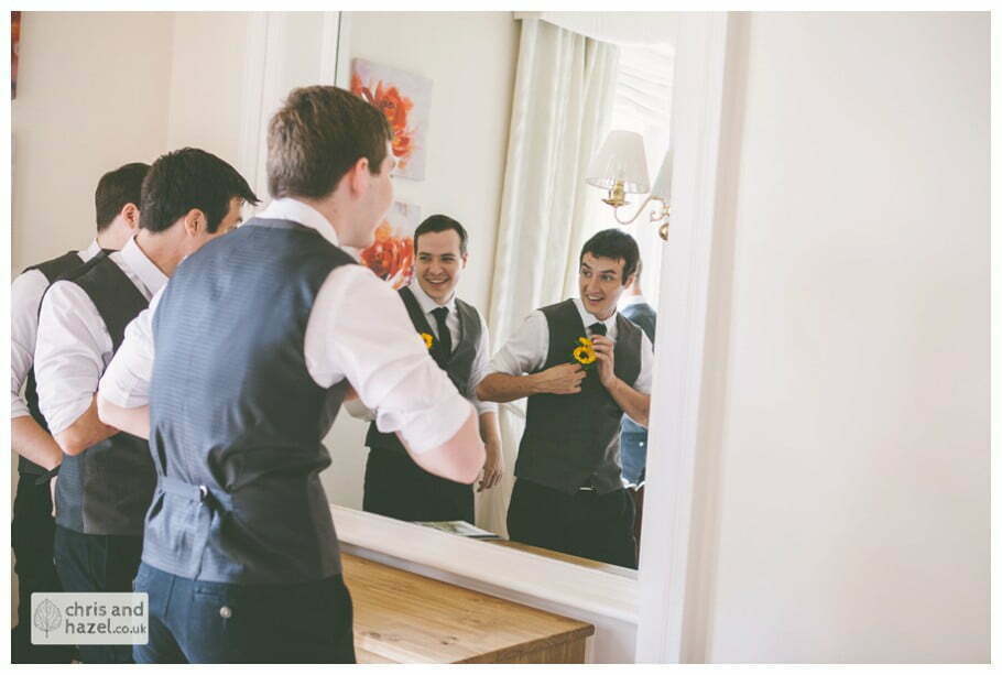 groom preparations documentary Wedding Photographer Harrogate Wedding Photography Braisty Estate by Chris and Hazel Wedding Photography Jonny Dunn Stef Brown