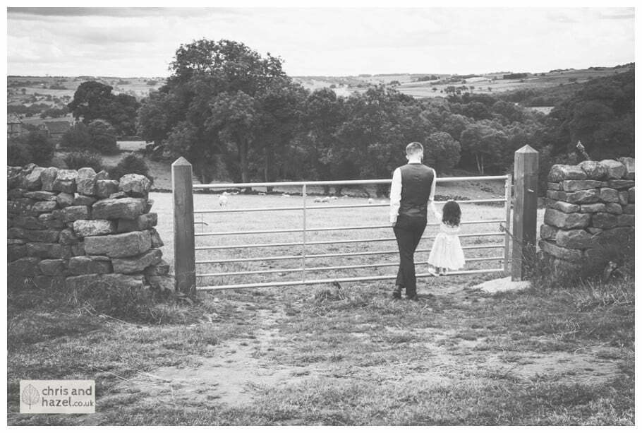 wedding ceremony in barn documentary Wedding Photographer Harrogate Wedding Photography Braisty Estate by Chris and Hazel Wedding Photography Jonny Dunn Stef Brown