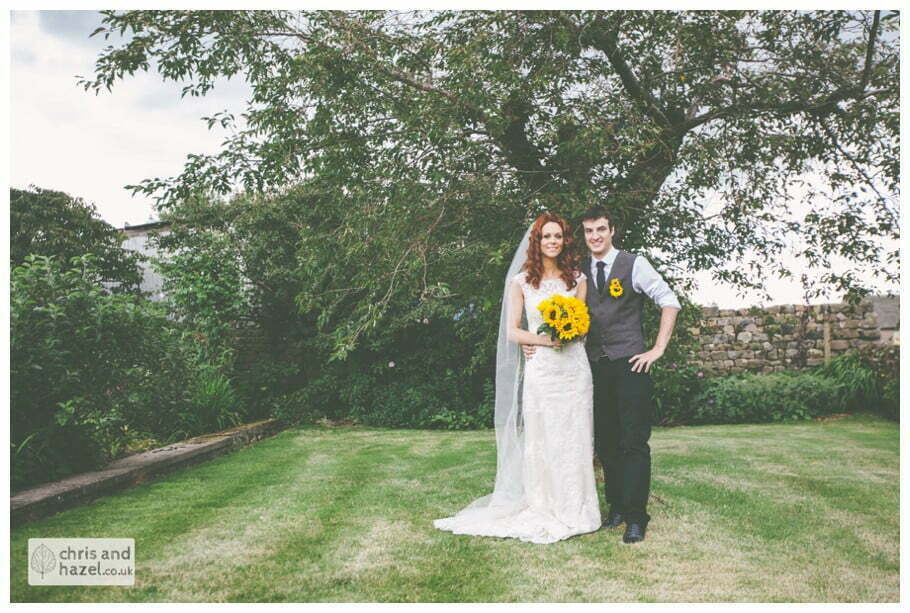 bride and groom in braisty estate grounds documentary Wedding Photographer Harrogate Wedding Photography Braisty Estate by Chris and Hazel Wedding Photography Jonny Dunn Stef Brown