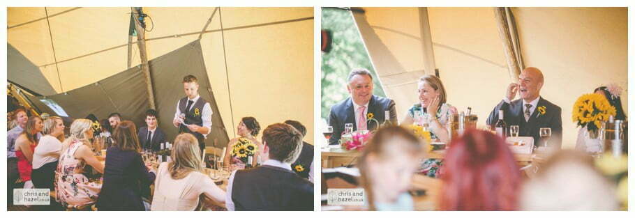 best man speech bride groom wedding speeches papkata tipi teepee rustic wedding theme hessian documentary Wedding Photographer Harrogate Wedding Photography Braisty Estate by Chris and Hazel Wedding Photography Jonny Dunn Stef Brown