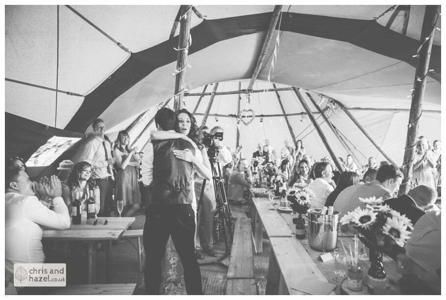 mr and mrs game play at wedding bride groom wedding papkata tipi teepee rustic wedding theme hessian documentary Wedding Photographer Harrogate Wedding Photography Braisty Estate by Chris and Hazel Wedding Photography Jonny Dunn Stef Brown