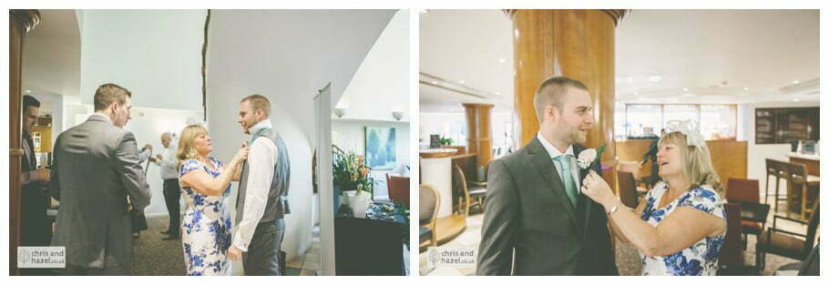 Groom preparations documentary Sheffield Wedding Photographer Kenwood Hall Wedding Photography Sheffield by Chris and Hazel Wedding Photography Glen Briddock Emily Shaw