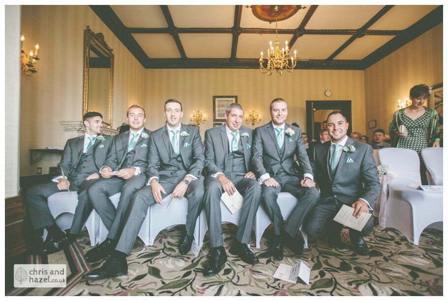 groom ushers wedding ceremony kenwood hall documentary Sheffield Wedding Photographer Kenwood Hall Wedding Photography Sheffield by Chris and Hazel Wedding Photography Glen Briddock Emily Shaw